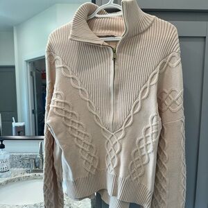Cable Knit Quarter Zip